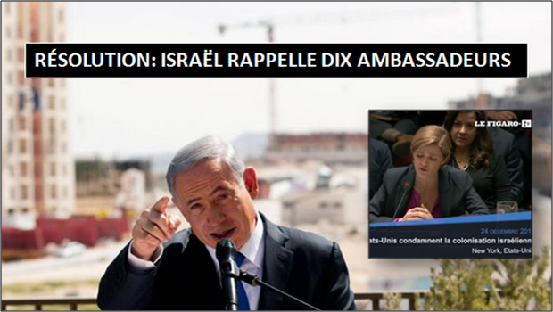 RÉSOLUTION: ISRAËL RAPPELLE DIX AMBASSADEURS