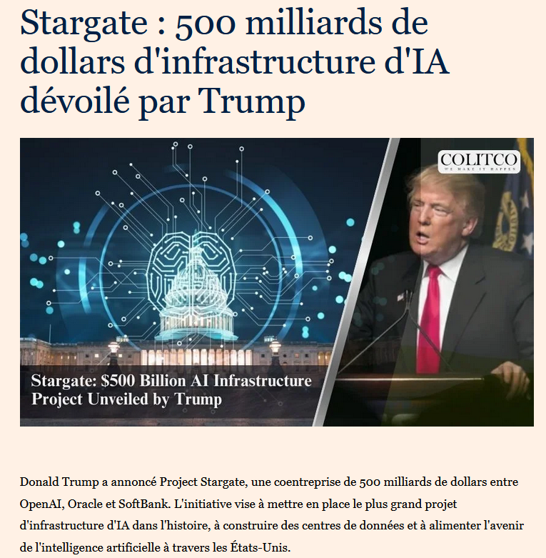 Stargate, le projet babélien des dieux milliardaires